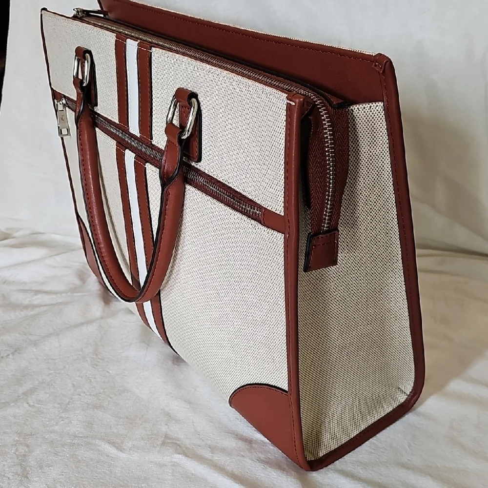 Cluci Briefcase Laptop Bag with Shoulder Strap - Picture 2 of 8